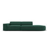 RECHTES-SOFA Jodie aus strukturiertem Stoff grün 3 Sitzplätze - Grün, Textil (102/70/262cm) - Micadoni