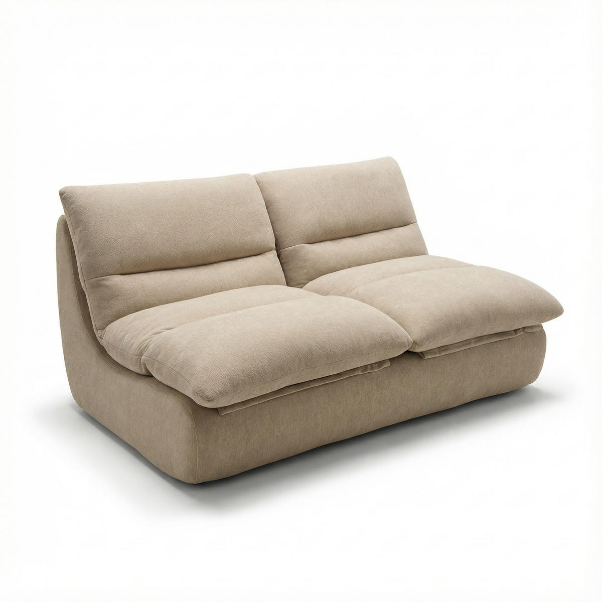 SOFA Nuvia Doppel 2-Sitzer - Sand - Beige, Textil (160/73/100cm) - COCO Living