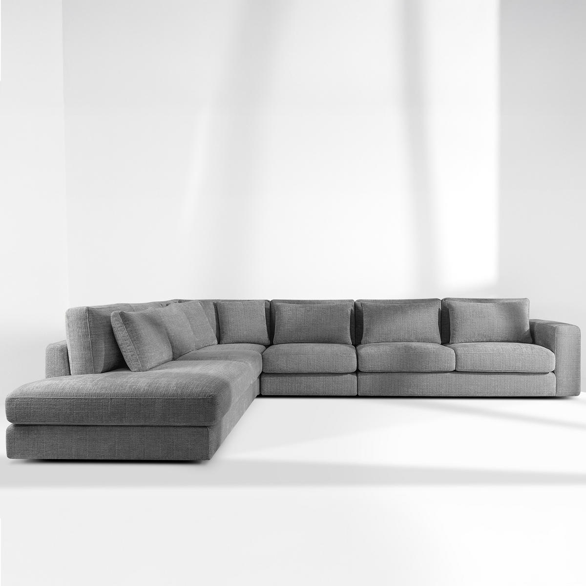 ECKSOFA XL links VERUS - Dunkelgrau, Holz/Holzwerkstoff (377/328cm) - KONSIMO®