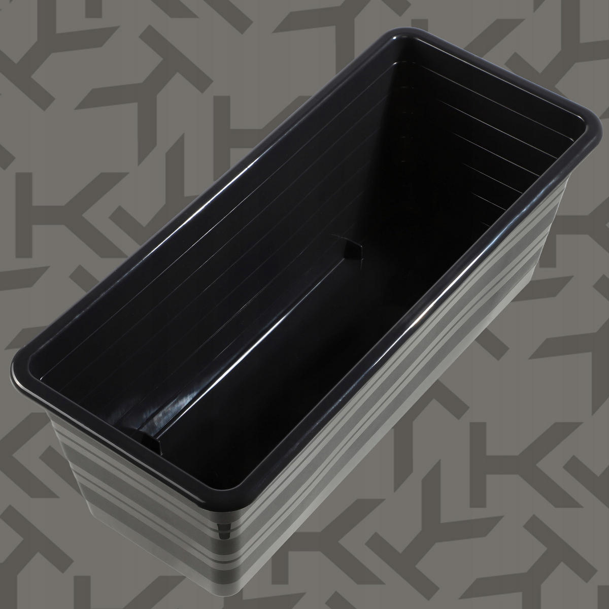 BALKONTOPF 40 cm, Anthrazit - Anthrazit, Kunststoff (7/40cm) - KADAX