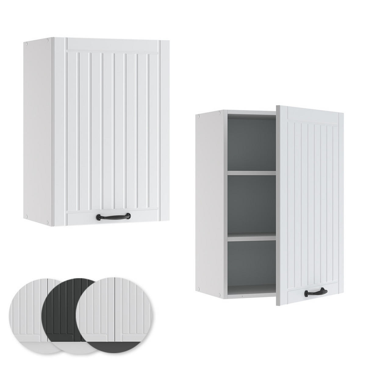 HÄNGESCHRANK Fame-Line Weiß Landhaus 50 cm - Weiß, Holzwerkstoff (50/72/34.1cm) - Vicco
