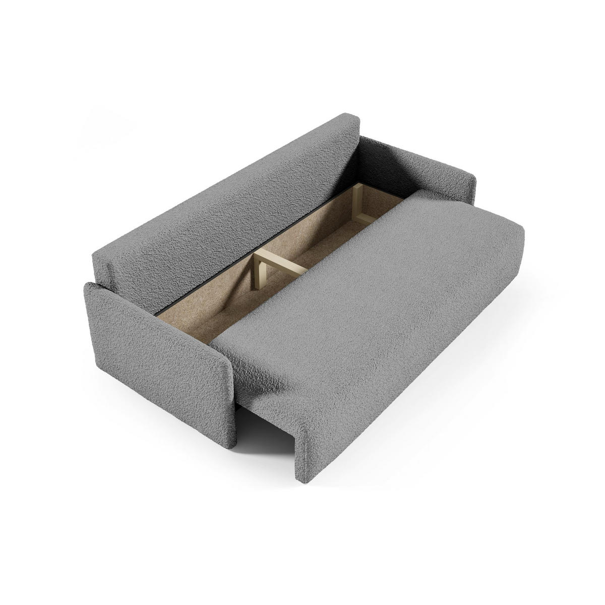 SOFA aus Bouclé-Stoff Femmo 4 Sitzer, Graphit - Graphitfarben, Textil (86/91/205cm) - Fedve