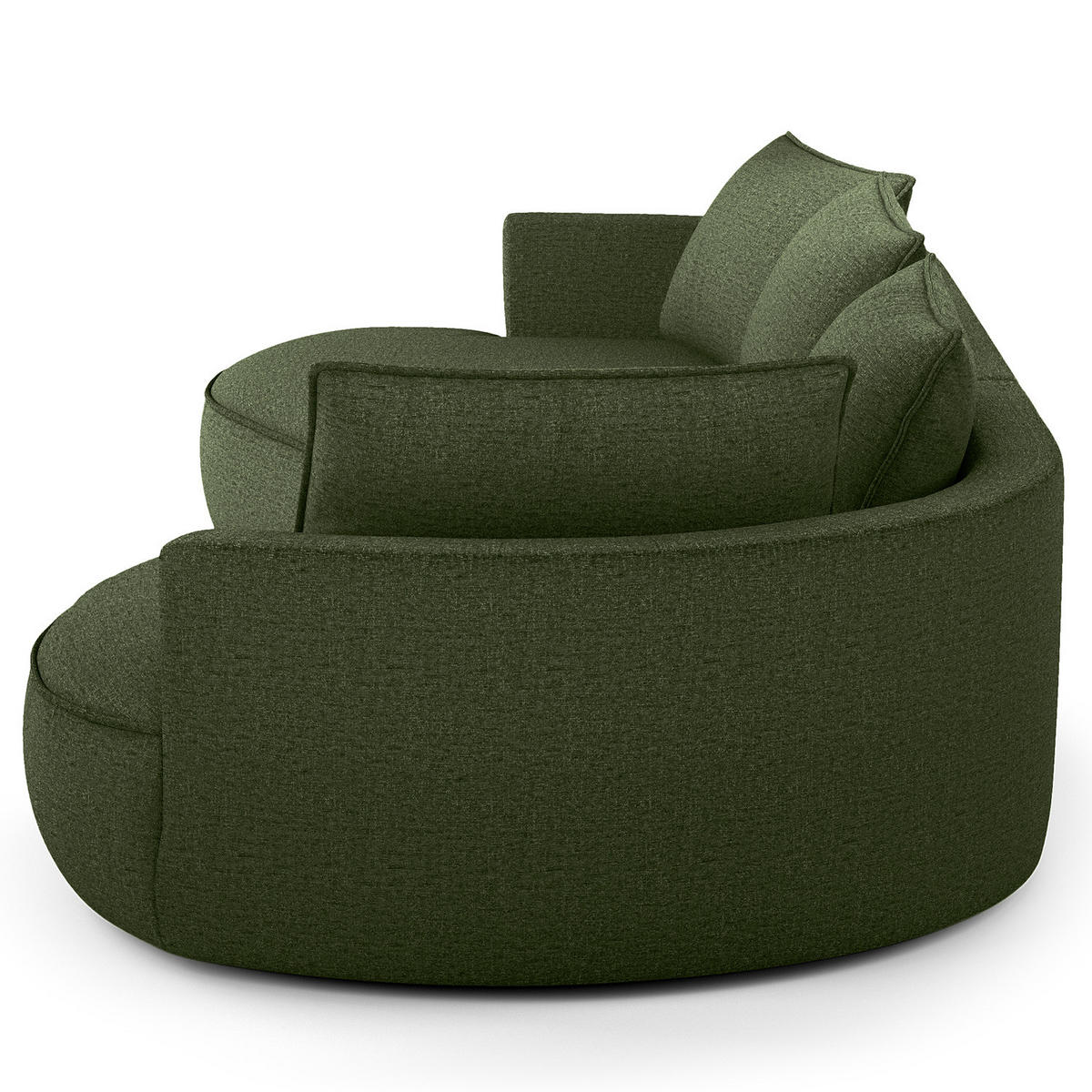BIGSOFA - Schwarz/Grün, Kunststoff/Textil (322/82/154cm) - home24