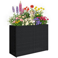 HOCHBEET DE-16060 höhenverstellbar Schwarz - Schwarz, Metall (81/58/28cm) - ComfortXL