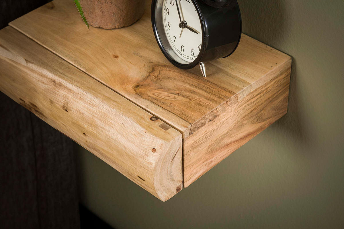 NACHTTISCH SESA 2ER SET Holz Akazie - Braun, Holz (30/8/20cm) - KAWOLA