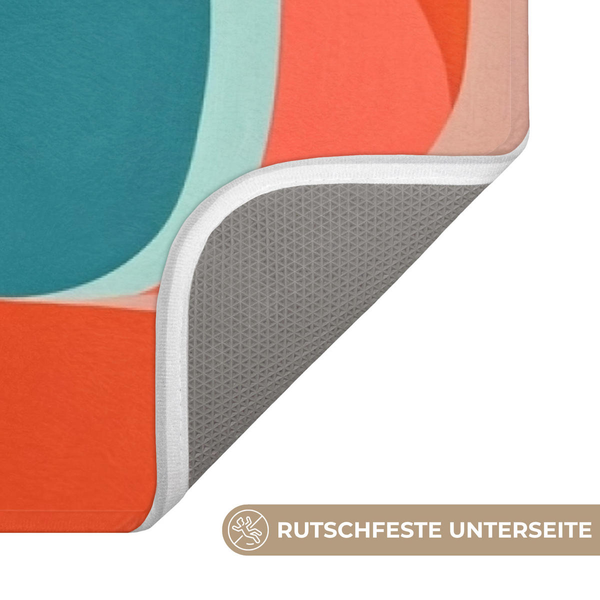KOUPELNOVÁ PŘEDLOŽKA Tvary - barevné - abstraktní - letadla 120x60 cm - různobarevná, textil/plast (120/60cm) - OnlyWow