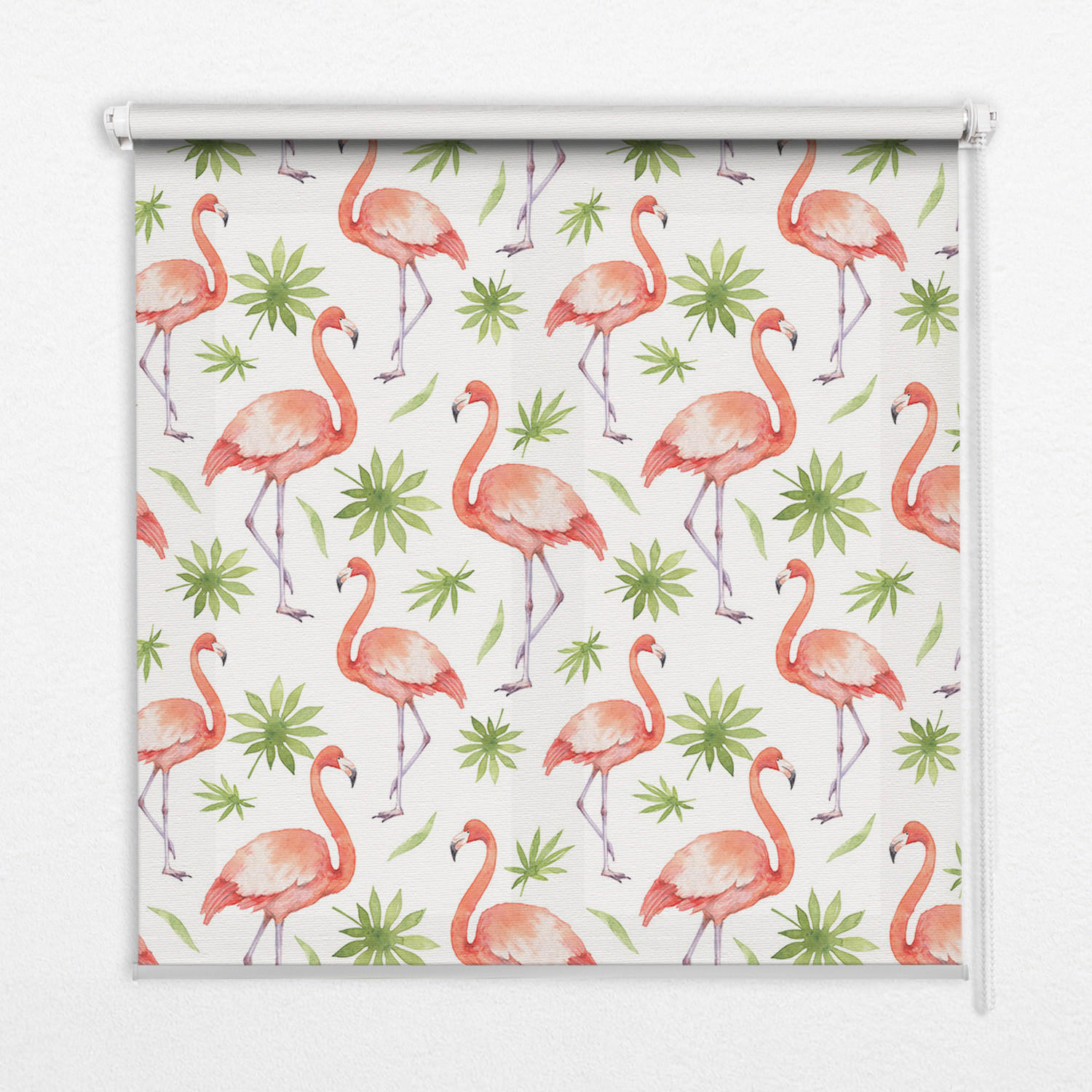 INNENROLLO - Fensterrollo - Rollo - 120x140 cm - Flamingo und Blätter - Pink, Kunststoff (120/140/0.5cm) - TULUP