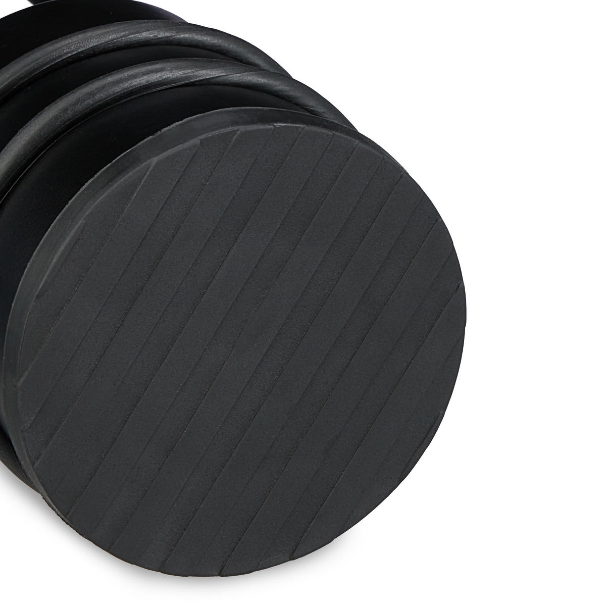 TÜRSTOPPER Schwarz mit Griff 20x7 cm - Schwarz, Kunststoff/Metall (7/7cm) - Relaxdays