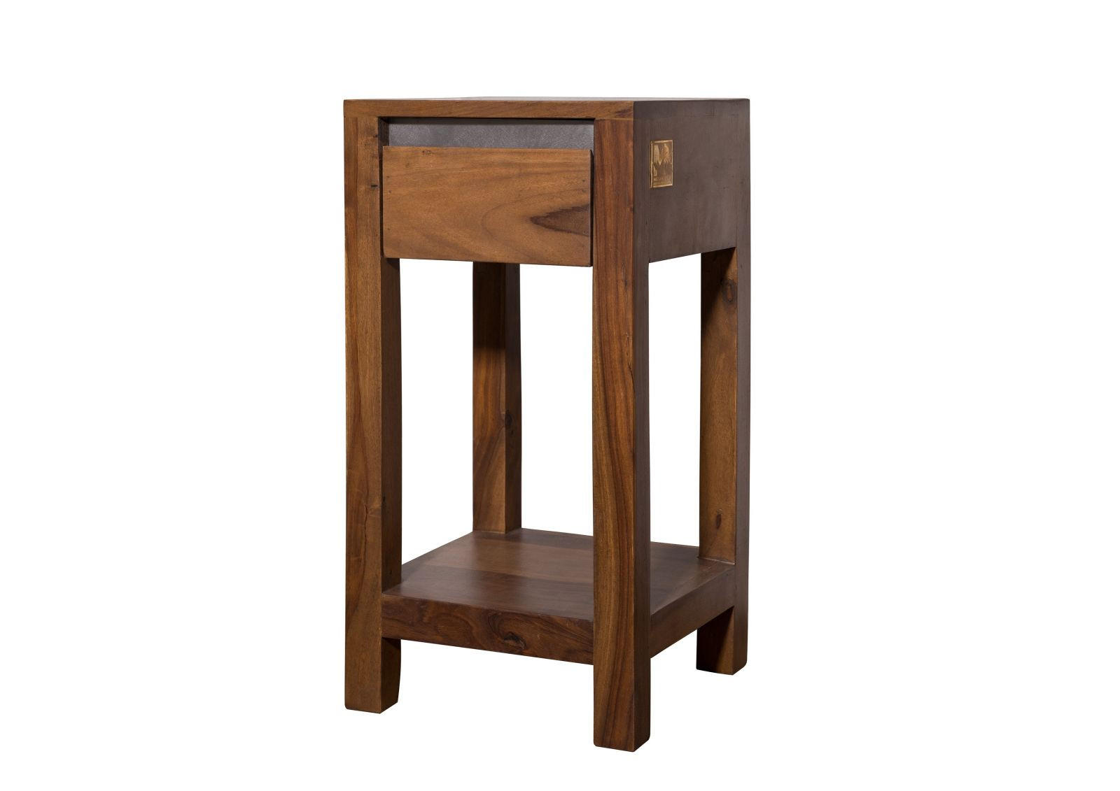 BEISTELLTISCH Sheesham 30x30x60 noble unique lackiert SYDNEY #134 - Braun, Holz (30/30/60cm) - Massivmoebel24