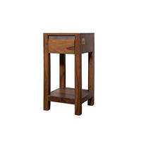 BEISTELLTISCH Sheesham 30x30x60 noble unique lackiert SYDNEY #134 - Braun, Holz (30/30/60cm) - Massivmoebel24