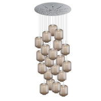 GALERIELEUCHTE Velo 20-flammig Klar Ø 25 cm - Klar/Weiß, Glas (25/25/27cm) - s.luce