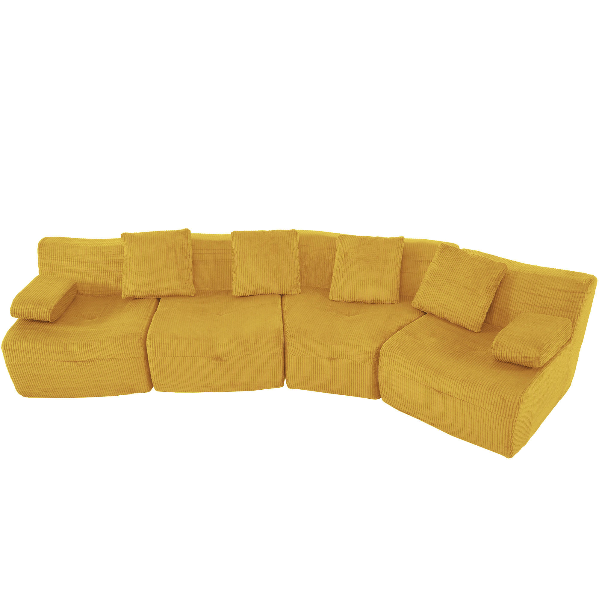 ComfortXL 4-Sitzer-Sofa Gelb 311x65x90 cm