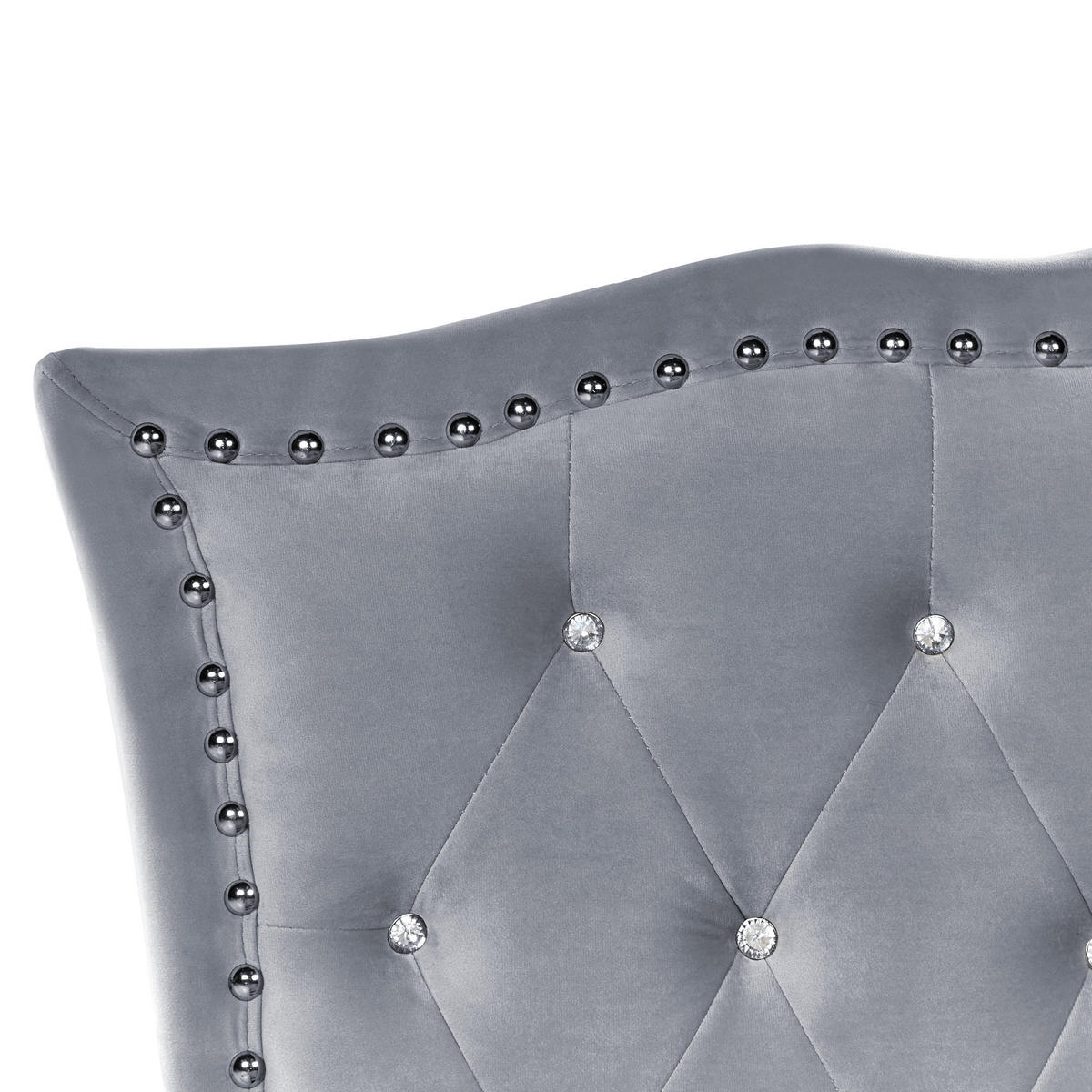 BETT 90/200cm Grau Metz - Grau, Textil (90/200cm) - Beliani
