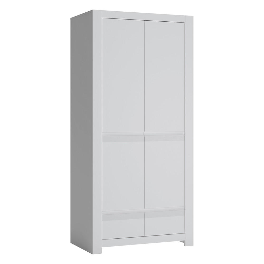 Lomado Kleiderschrank Weiß 92x198x58 cm