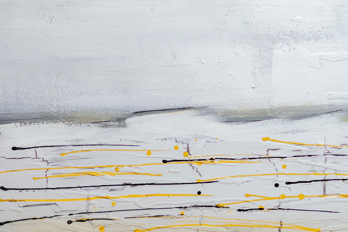 ACRYLBILD HANDGEMALT Grau 123/83 cm - Grau, Textil (122.5/82.5cm) - KUNSTLOFT