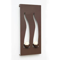 WANDLEUCHTER Flamme für 2 Kerzen aus Metall Braun - Braun, Metall (29/65/10cm) - DanDiBo