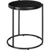 BEISTELLTISCH Ellsa,43 x 43 x 50,5 cm,schwarz/schwarz - Schwarz, Stein (43/43/50.5cm) - tectake