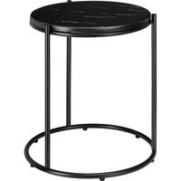 BEISTELLTISCH Ellsa,43 x 43 x 50,5 cm,schwarz/schwarz - Schwarz, Stein (43/43/50.5cm) - tectake