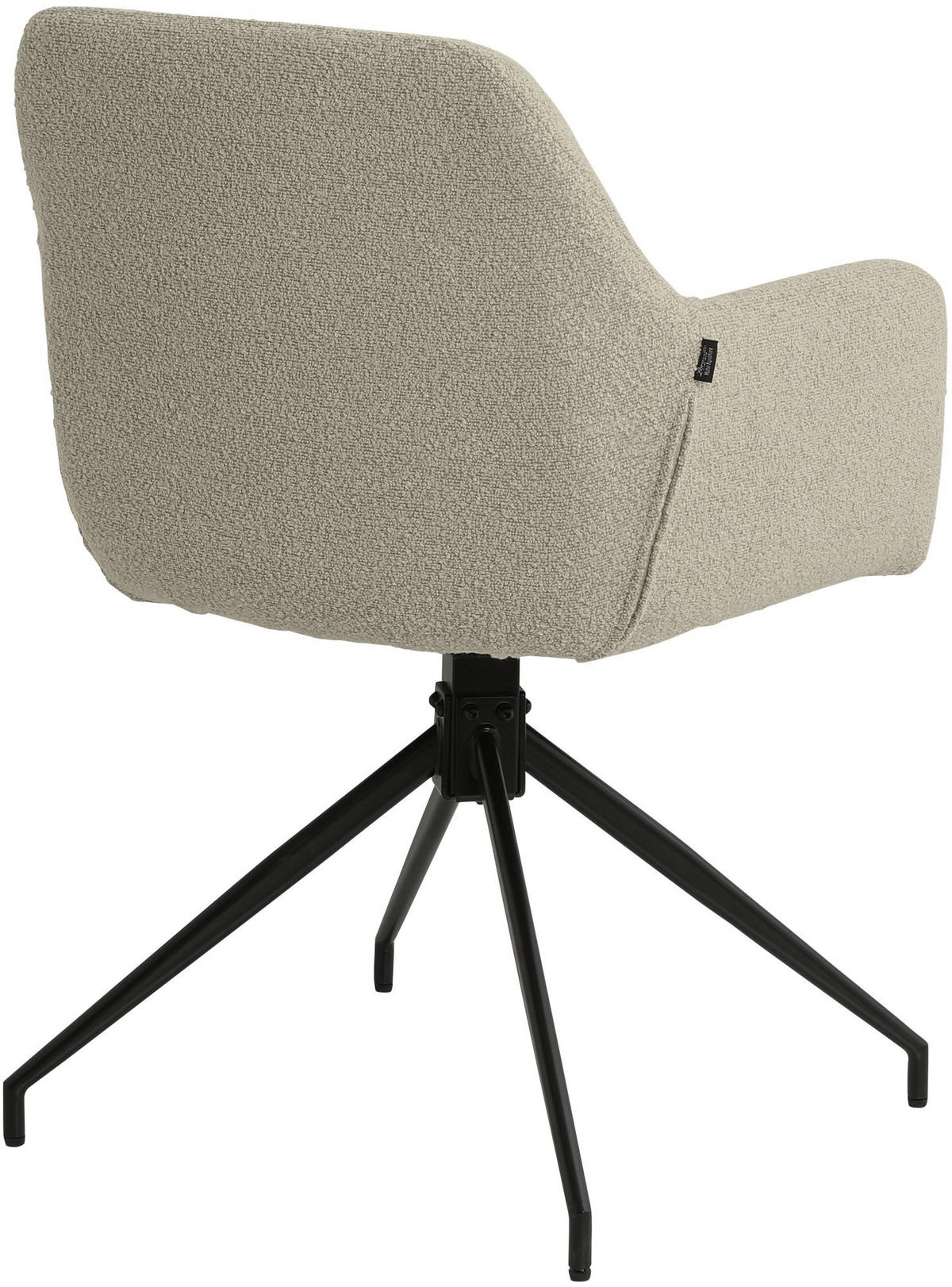 ARMLEHNENSTUHL Stoff Taupe - Taupe/Schwarz, Textil/Metall (58/85/60cm) - CLP