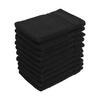 WASCHLAPPEN 16x21 cm aus 100% Baumwolle 500g/m2, 10er Set Waschhandschuhe Schwarz - Schwarz, Textil (16/21cm) - Carpe Sonno
