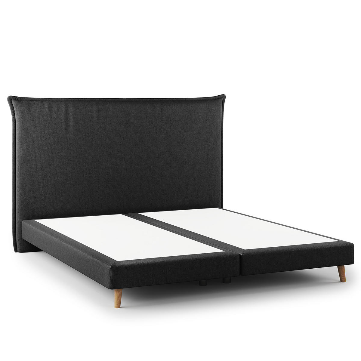 BOXSPRINGBETT - Klassisch - Schwarz, Holz (180/200cm) - home24