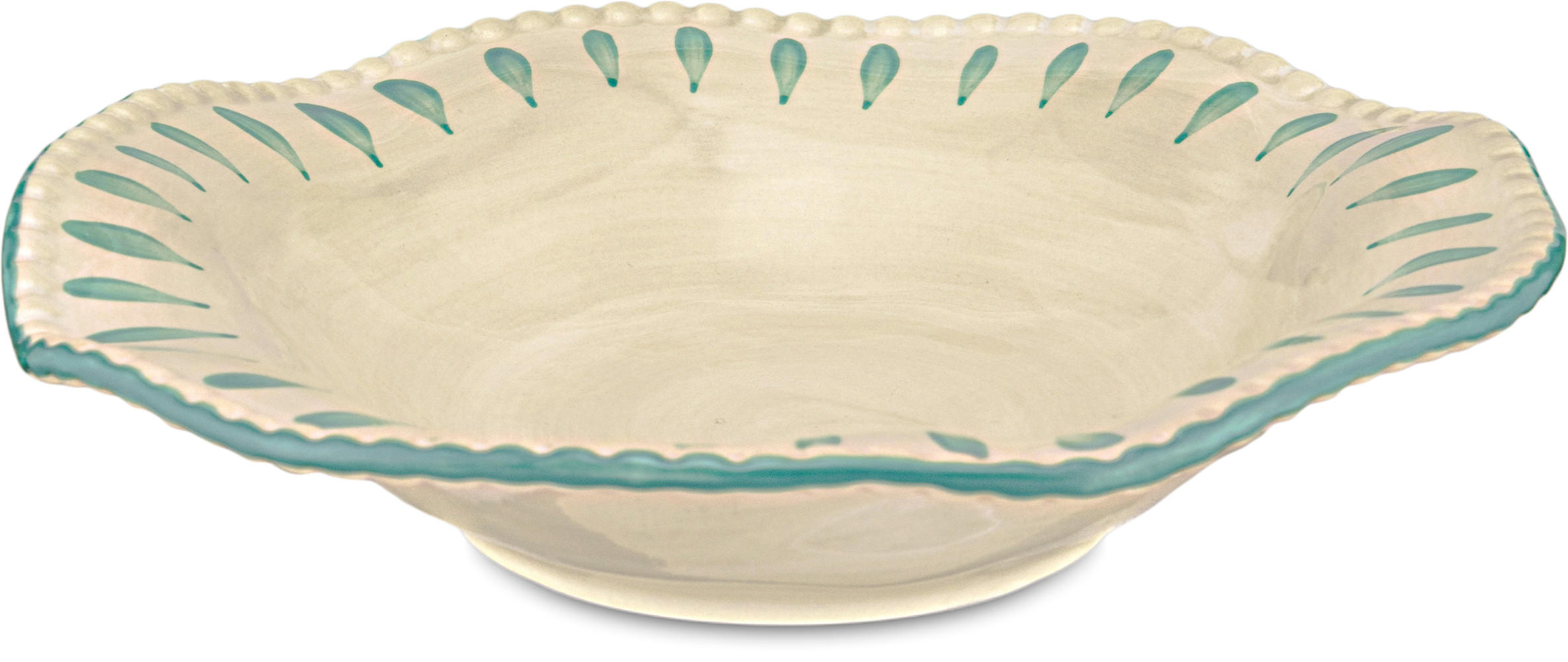 SUPPENTELLER Domitilla Aqua Grün - Multicolor, Keramik (22.5cm) - Rose & Tulipani