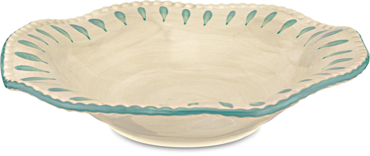 SUPPENTELLER Domitilla Aqua Grün - Multicolor, Keramik (22.5cm) - Rose & Tulipani