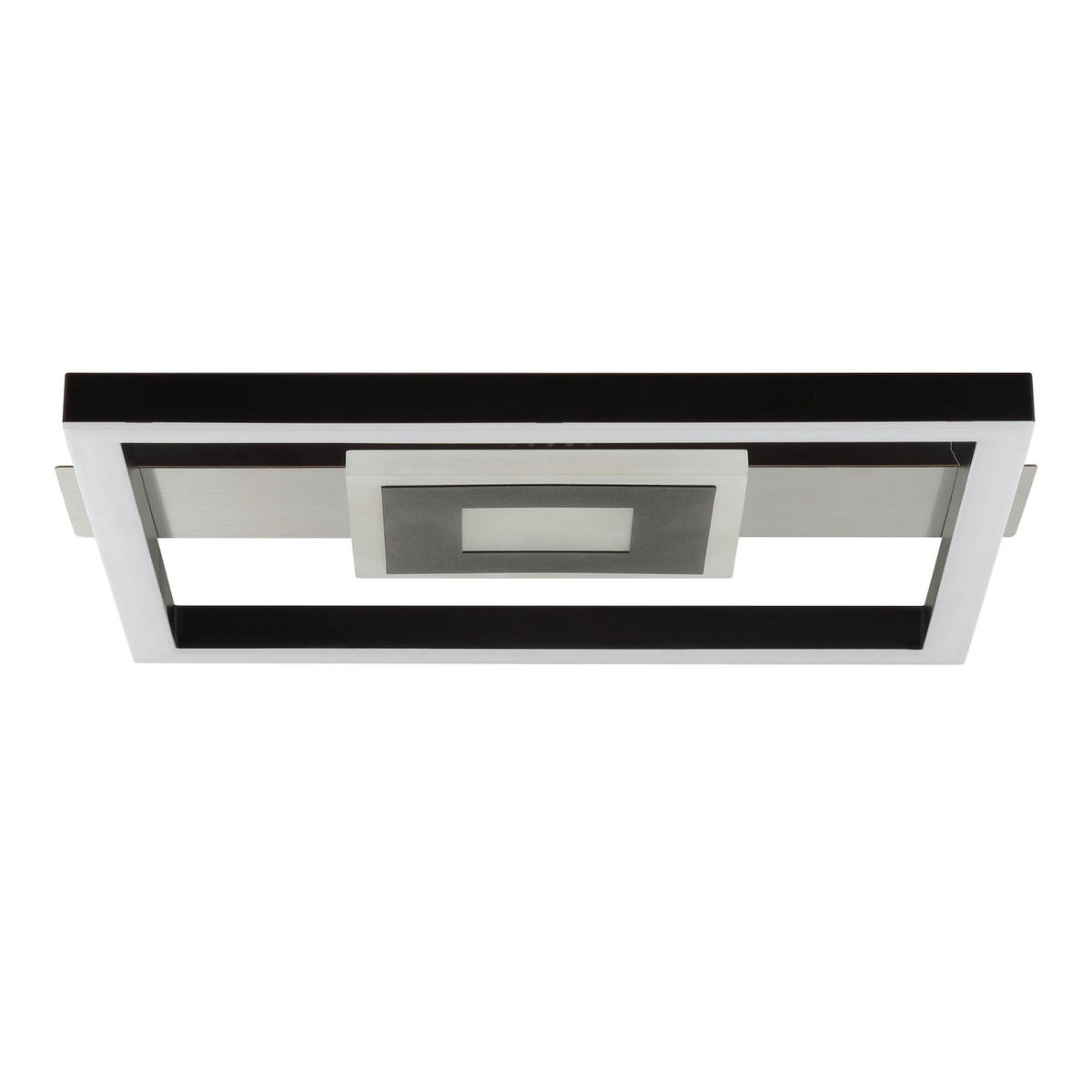 LED DECKENLEUCHTE Baldo Schwarz/Eisen 29,5/27,5/5 cm - Multicolor, Metall (29.5/27.5/5cm) - Brilliant