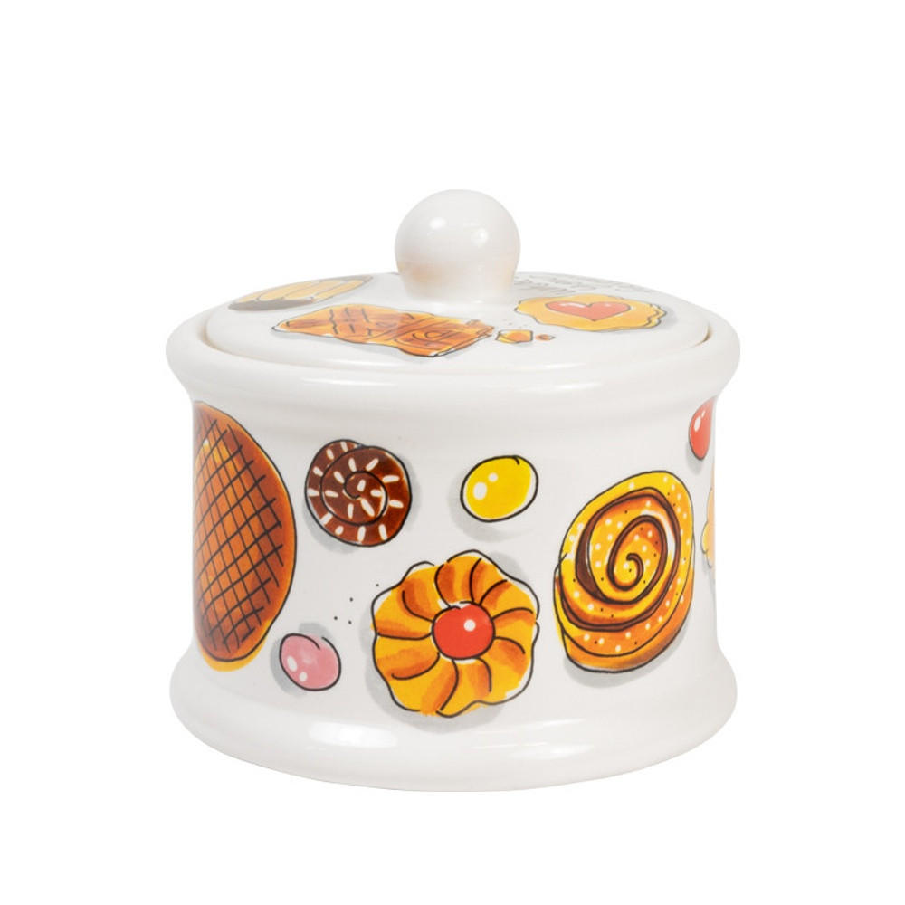VORRATSDOSE Gemütliche Tage - Süßer Komfort in Bunt - 12,5cm - Multicolor, Keramik (14/13/14.3cm) - Blond Amsterdam