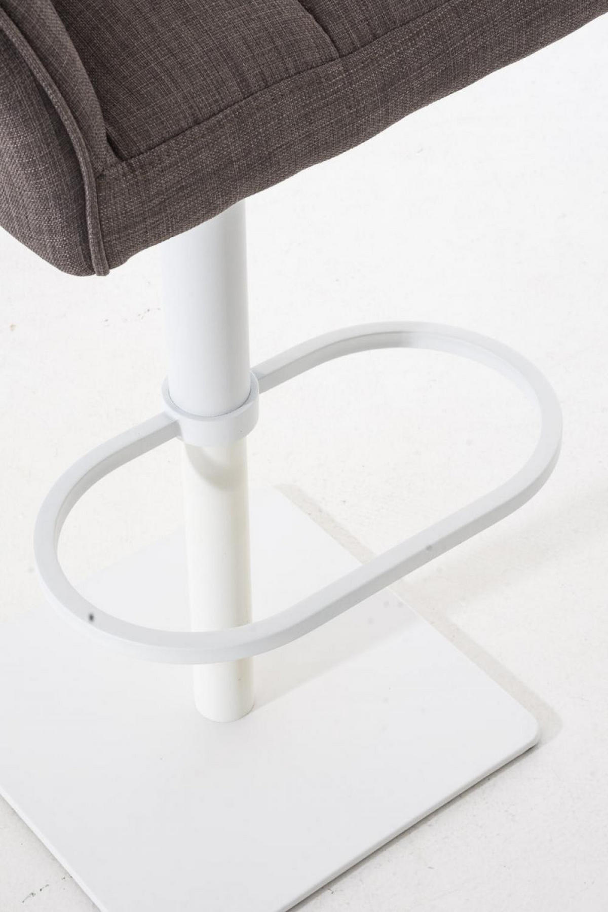 BARHOCKER Stoff Grau - Weiß/Grau, Textil/Metall (64/88/45cm) - CLP