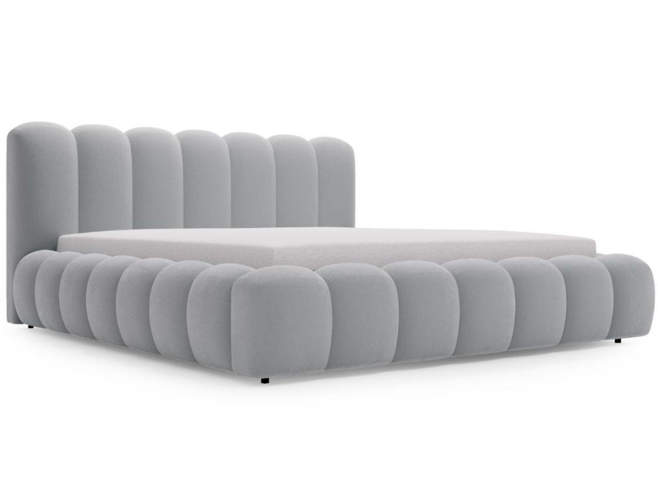 Graingold Polsterbett Hellgrau 160x200 cm
