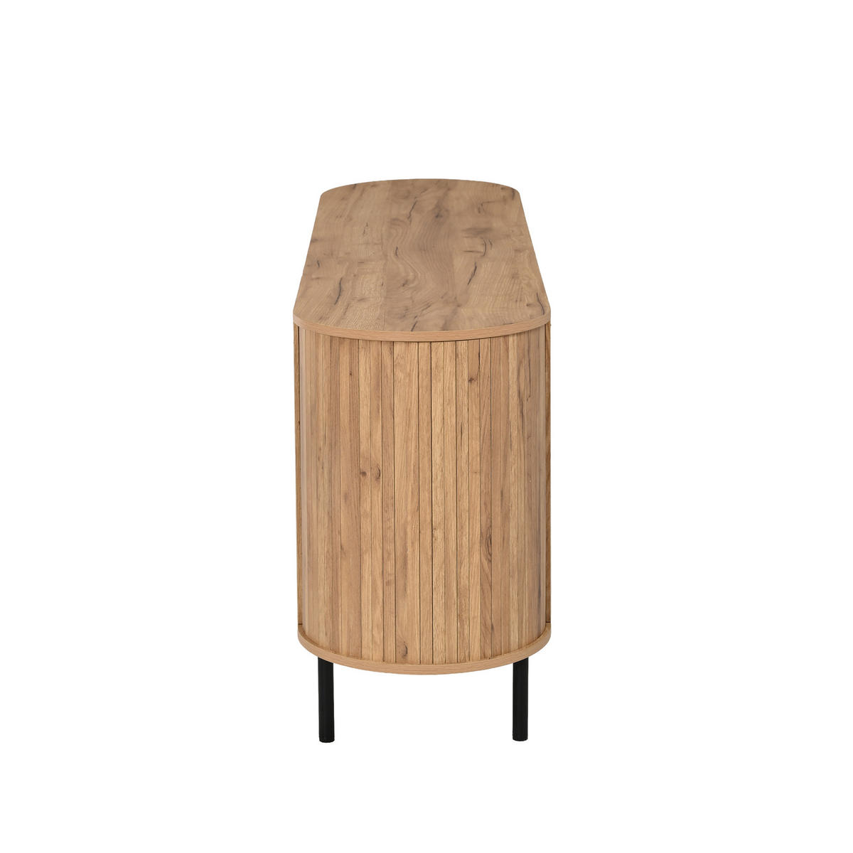 SIDEBOARD 160x40x70cm Naturholz mit 4 Schiebetüren - Naturfarben, Holzwerkstoff (160/70/40cm) - FLIEKS