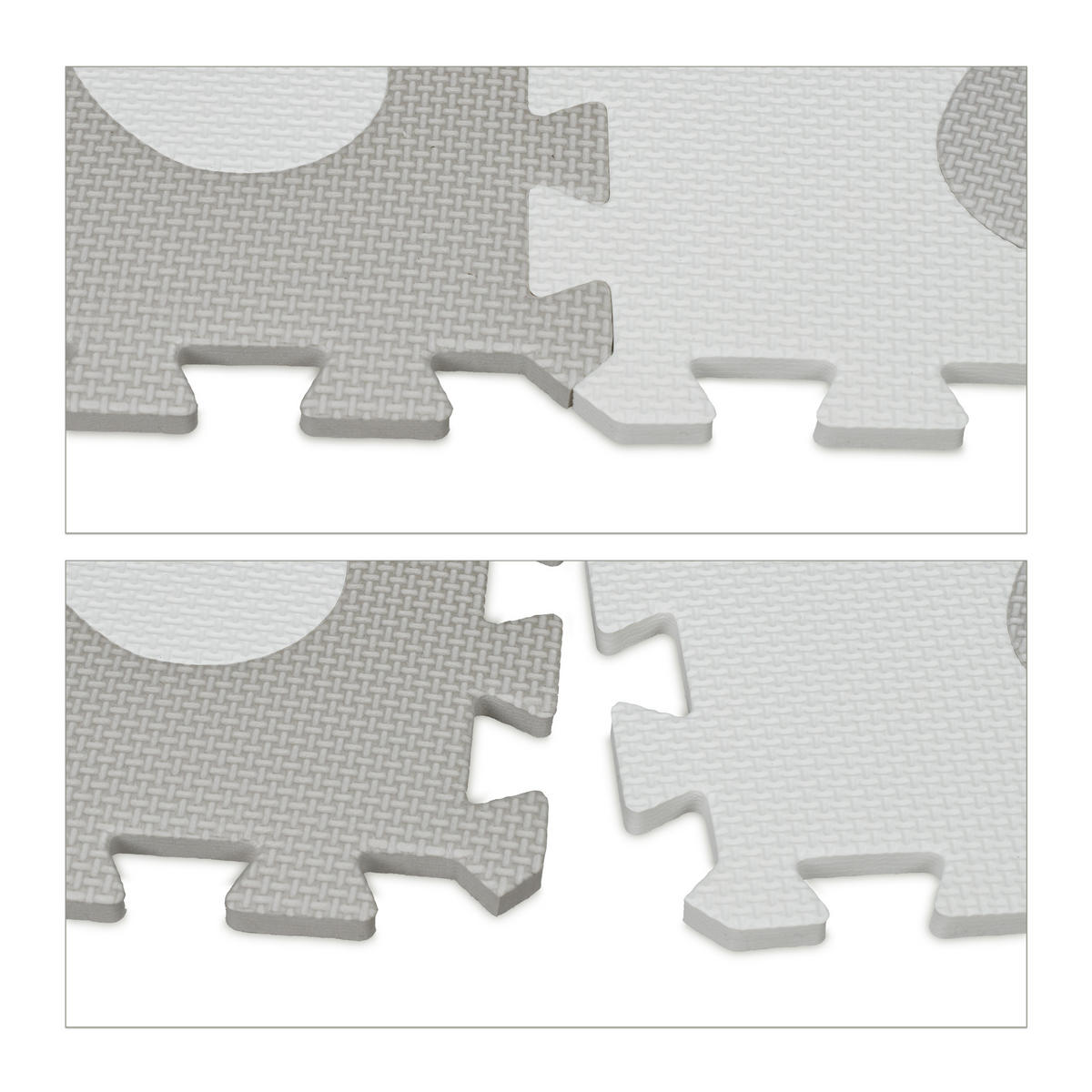 52-TLG.PUZZLEMATTE - Grau, Kunststoff (31.5/31.5cm) - Relaxdays