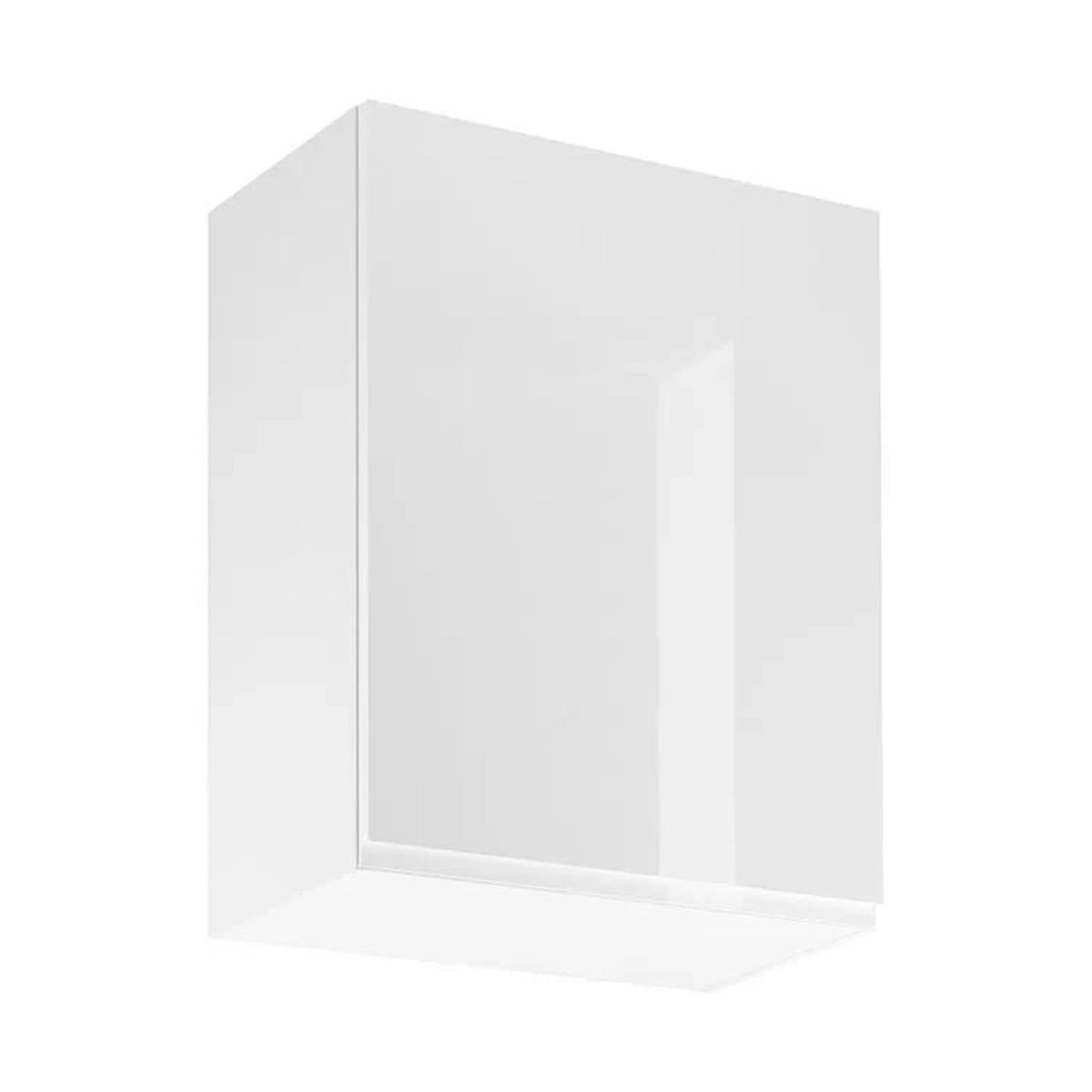 HÄNGESCHRANK – 60 cm – G60 – Velmora – Weiß / Weiß Hochglanz - Weiß Hochglanz, Holzwerkstoff (60/72/32cm) - ROYAL24_MARKT