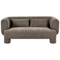 POHOVKA 3-místná Látka Hnědá Hogbo - hnědá, textil (180/73/93cm) - Beliani