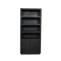 BÜCHERREGAL Brussel Schwarz 45/90/200 cm - Schwarz, Holz (90/200/45cm) - Starfurn
