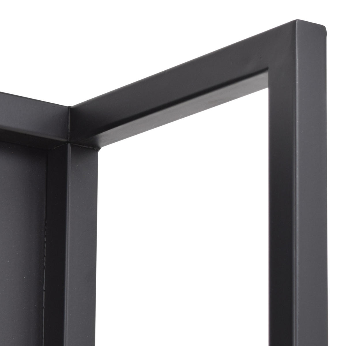 BRENNHOLZSTÄNDER Festes Schwarz - Schwarz, Metall (30/95/25cm) - LOFT42