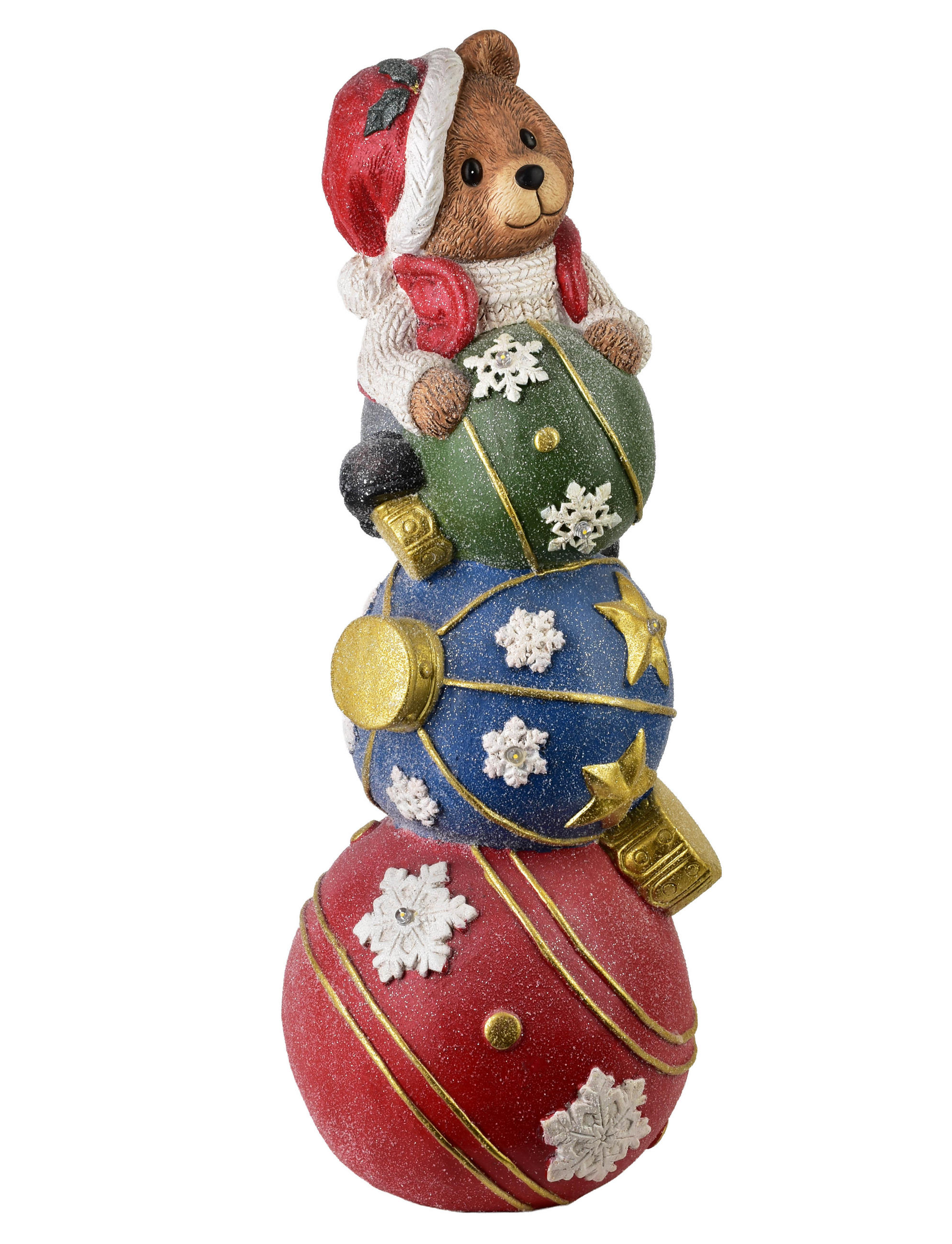 LED Figur Santa Lila - Rot, Keramik (25/68/26cm) - Mondex