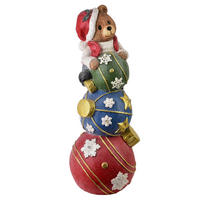 LED Figur Santa Lila - Rot, Keramik (25/68/26cm) - Mondex