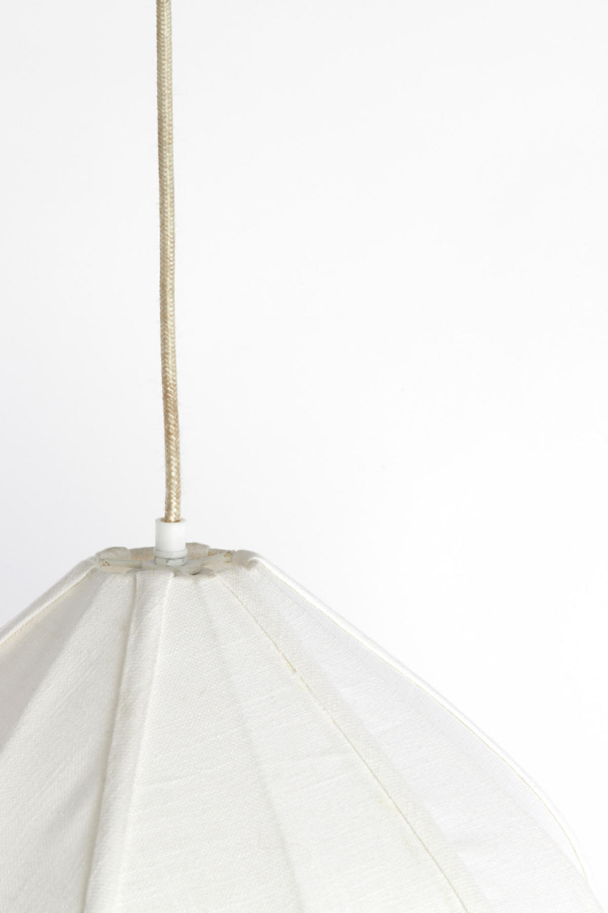 HÄNGELAMPE Zubeda Weiß Ø38,5/28 cm - Weiß, Textil (38.5/38.5/28cm) - Light & Living