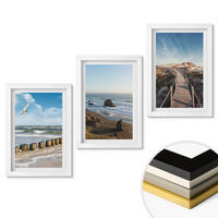 WANDBILDER 3er-Set - 20x30 cm Weißer Rahmen - Strandwellen, Himmelsbrücke, Spaziergang - Weiß, Kunststoff (20/30cm) - ArtPrintCave