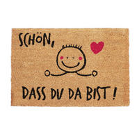 FUSSMATTE - Hellbraun, Kunststoff/Textil (60/40cm) - Relaxdays