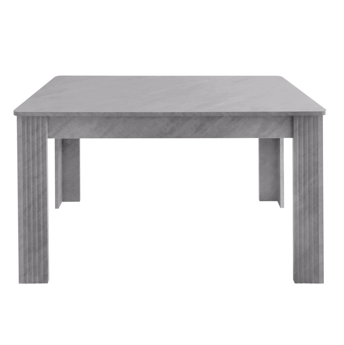 ESSTISCH 65x116x75 cm in Grau aus Spanplatte mit Holzmaserung, modern und stabil - Grau, Holzwerkstoff (65/116/75cm) - Modfu