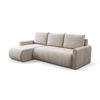 ECKSOFA Sprento Beige, in Chenille-Stoff, mit Schlaffunktion und Bettzeugfach - Beige, Holzwerkstoff/Textil (230/149cm) - Bettso