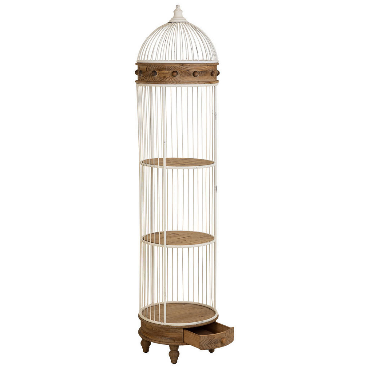 REGAL aus Holz und Metall 40x40x176 cm - Braun, Metall (40/176/40cm) - Wanderlust