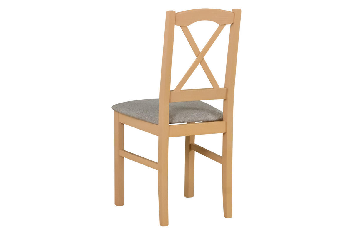 STUHL Nilo 11 (6er Set) - Graubraun/Sonoma Eiche, Holz (43/94/40cm) - Leaf Design