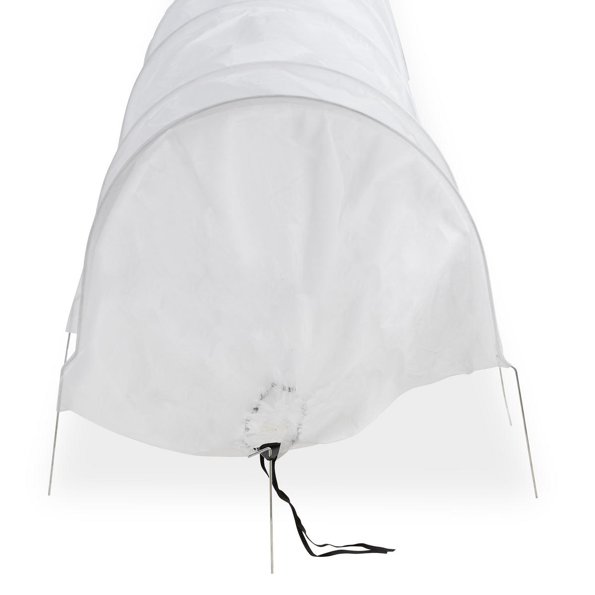 2XPFLANZTUNNEL - Weiß, Textil/Metall (63/50/340cm) - Relaxdays