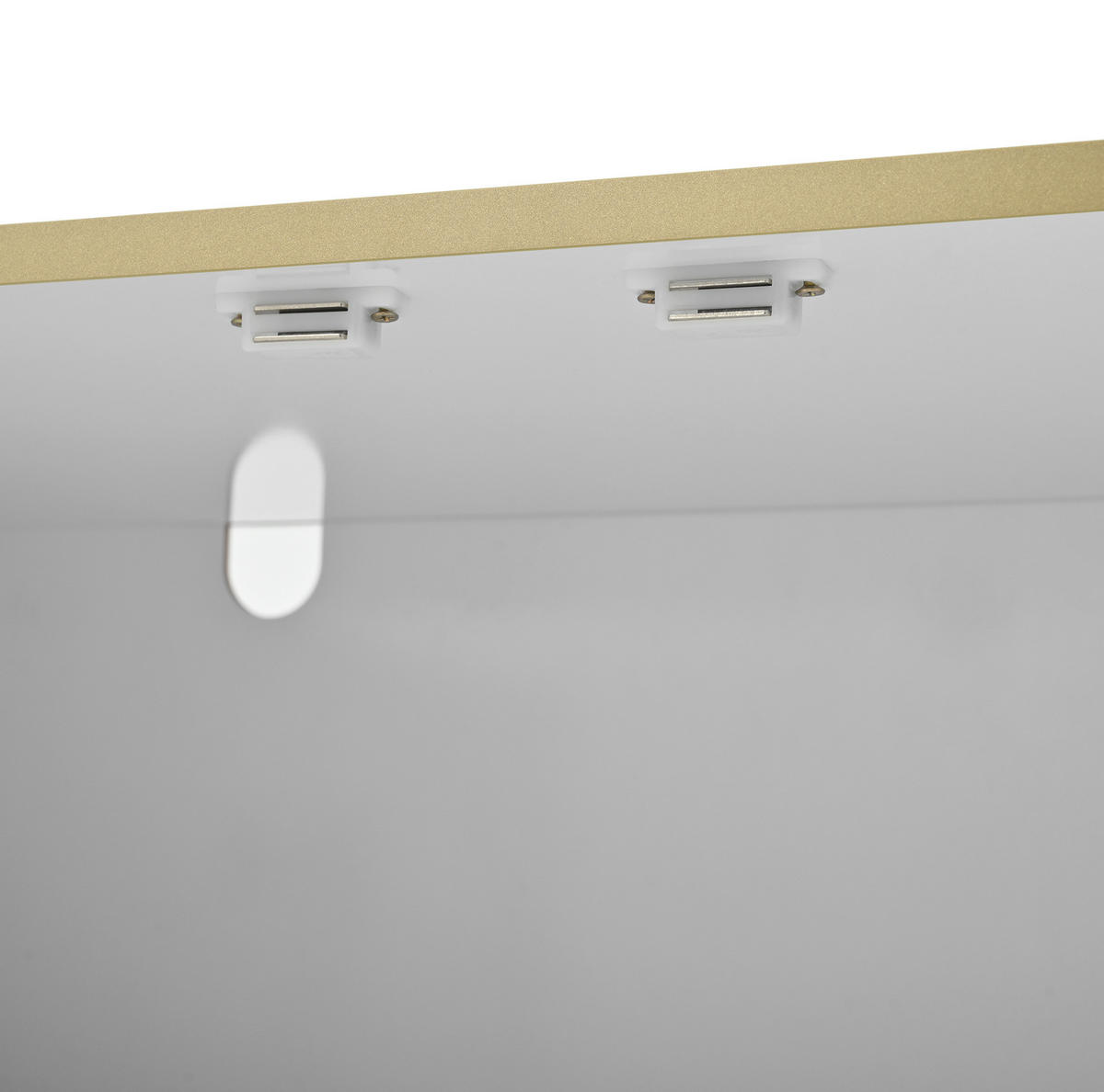 KOMMODE aus MDF 140x38x90cm in Weiß mit Schubladen & Glastüren - Weiß, Holzwerkstoff (140/90/38cm) - Modfu