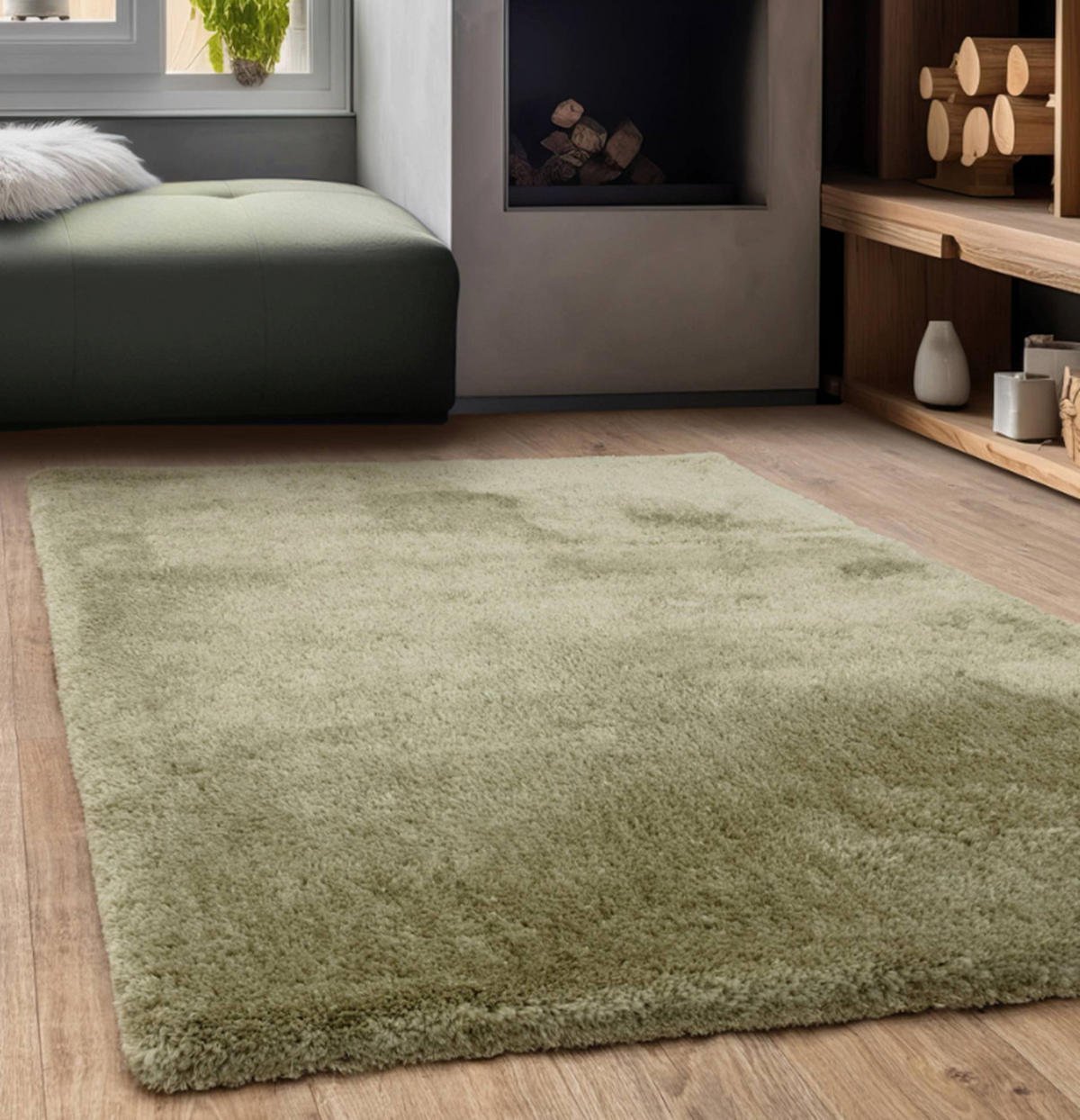 TEPPICH Wohn-/Schlafzimmer Langflor SPLENDOUR Grün 200x290 cm - Grün, Textil (200/290cm) - Novatrend