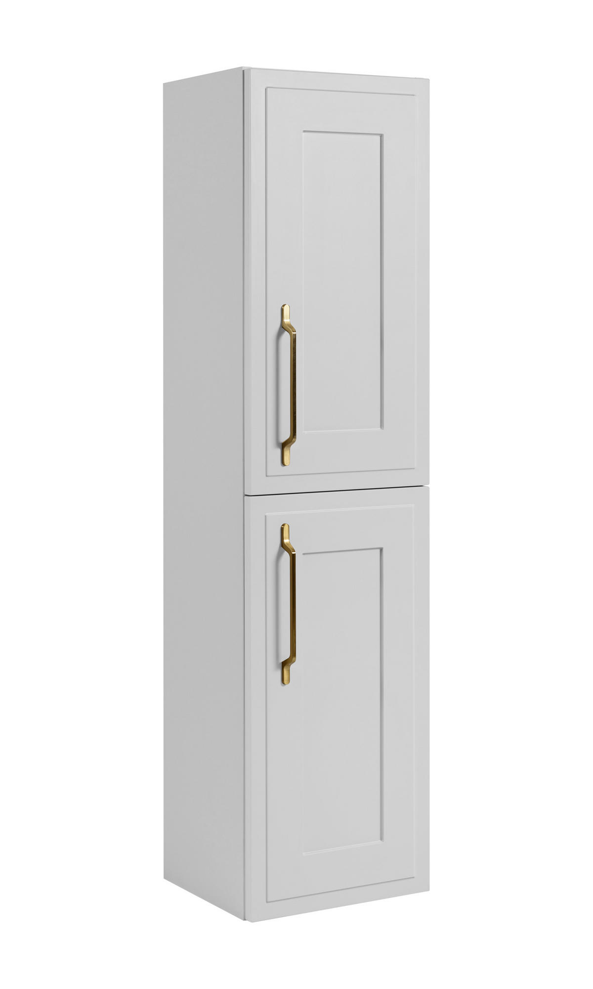 BADEZIMMERSCHRANK, weiß, 35 x 136 x 27 cm, Griff gold - Goldfarben/Weiß, Holzwerkstoff/Metall (35/136/27cm) - 3XE LIVING